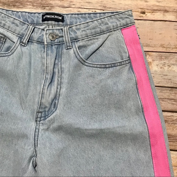 NEW Dolls Kill Momokrom Light Wash Culotte Jeans - Picture 4 of 6